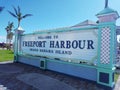 Freeport Harbour Sign Grand Bahama Island