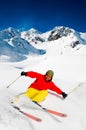 Freeride in fresh powder snow Royalty Free Stock Photo