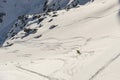 Freeride heliboarding in Veysonnaz in Alps resort Les 4 Vallees Switzerland