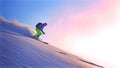 Freeride skier off piste Royalty Free Stock Photo