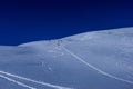 Freeriders climbing the mountain, Verbier, Switzerland