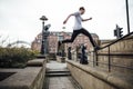 Freerunner in the City Royalty Free Stock Photo