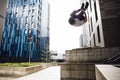 Freerunner Doing Flips in the City