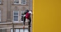 Freerunner going to the rooftops