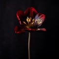 Freesia With Black Tulip And 24k Gold Stem