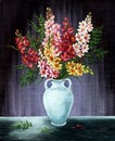 Freesia in a white amphora