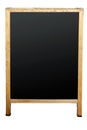 Freestanding black chalkboard with wood frame