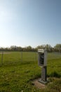 Freestanding outdoor public phone booth Royalty Free Stock Photo