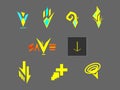 Freestyle alien icon logo button download vector