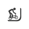 Freestyle cycling vector icon Royalty Free Stock Photo