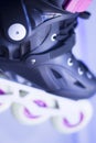 Freestyle inline skates in store Royalty Free Stock Photo