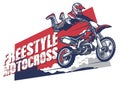 Freestyle motocross design Royalty Free Stock Photo