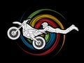 Freestyle Motocross flying trick