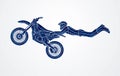 Freestyle Motocross flying trick