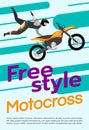 Freestyle motocross poster vector template