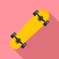 Freestyle skateboard icon, flat style