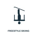 Freestyle Skiing icon. Premium style design from winter sports icon collection. UI and UX. Pixel perfect Freestyle Skiing icon for Royalty Free Stock Photo