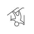 Freestyle skiing line outline icon
