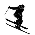 freestyle skiing silhouette illustration