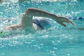 Freestyle swimmer in 200m free race