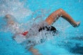 Freestyle swimming - a professional swimmer at the race Royalty Free Stock Photo