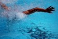 Freestyle swimming - a professional swimmer at the race Royalty Free Stock Photo