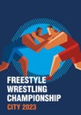 Freestyle wrestling. Poster for the championship