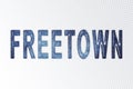 Freetown lettering, Freetown milky way letters, transparent background