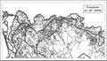 Freetown Sierra Leone City Map iin Black and White Color. Outline Map