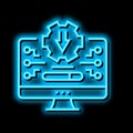freeware download neon glow icon illustration Royalty Free Stock Photo