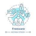 Freeware soft blue concept icon Royalty Free Stock Photo