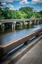 Freeway bridge over atchafalaya river basin in louisiana Royalty Free Stock Photo