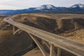 Freeway bridge in scenic landscape Royalty Free Stock Photo