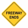 Freeway Ends traffic sign Royalty Free Stock Photo