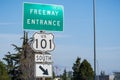 `Freeway entrance` sign