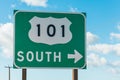 Freeway entrance sign, US 101 South, California, USA