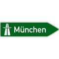 Freeway exit for Munich traffic sign Royalty Free Stock Photo