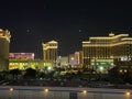 Las Vegas, strip , From the freeway, night view of the hotels on the Strip. Lots of color, light