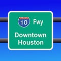 Freeway to Houston sign