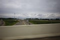 View of Freeways During a Cloudy Day, Indianapolis, Indiana