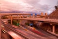 Freeways intersection at Vitacura district in Santiago Royalty Free Stock Photo