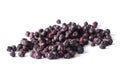 Freeze dried blueberries on a white background. Royalty Free Stock Photo