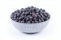 Freeze dried blueberry bowl. Generate Ai