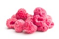 Freeze dried raspberries.