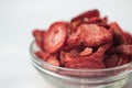 Freeze dried strawberries Royalty Free Stock Photo