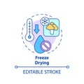 Freeze drying concept icon Royalty Free Stock Photo
