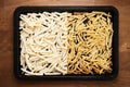 Freeze fries french close up flat lay Royalty Free Stock Photo