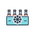 Color illustration icon for Freeze, steady and refrigerate Royalty Free Stock Photo