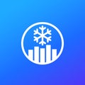 freeze level control icon with a graph