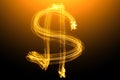 Freeze light photo. Abstract pattern background. Dollar sign Royalty Free Stock Photo